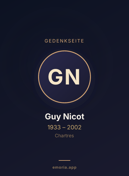 Gedenkportrait von Guy Nicot