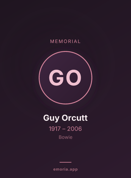 Memorial portrait of Guy Orcutt