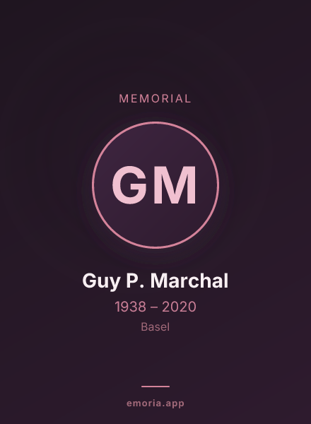 Memorial portrait of Guy P. Marchal