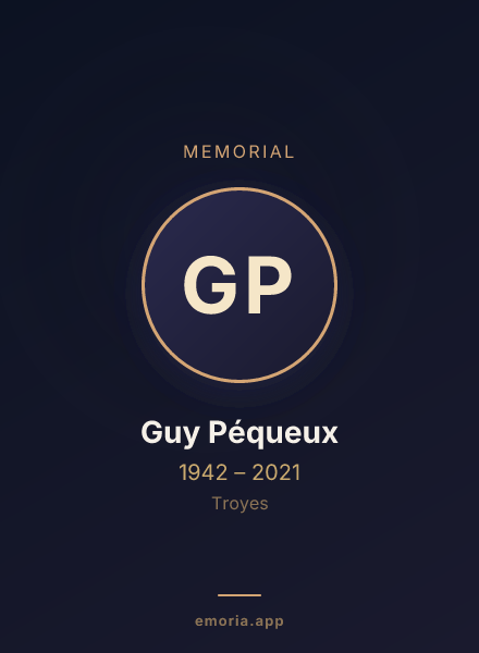 Memorial portrait of Guy Péqueux