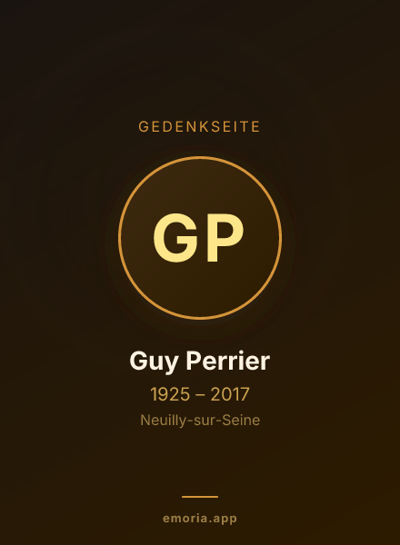 Gedenkportrait von Guy Perrier