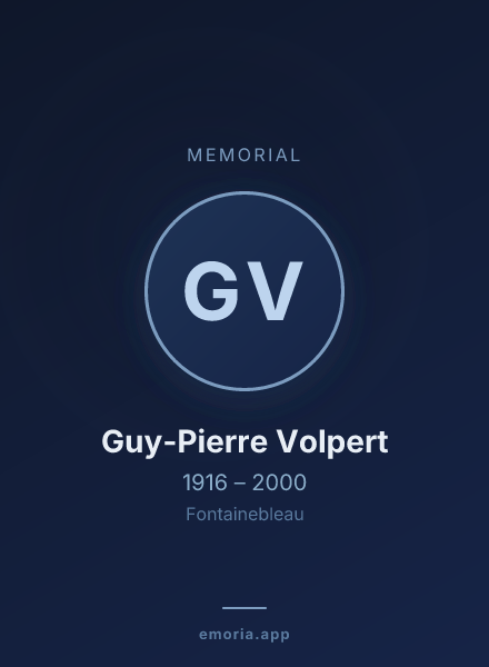 Memorial portrait of Guy-Pierre Volpert
