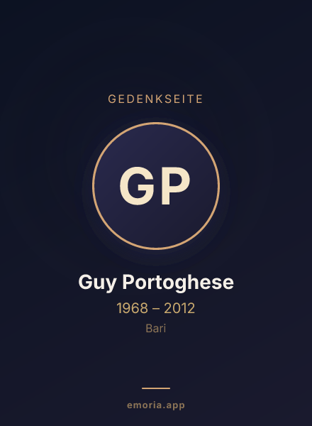 Gedenkportrait von Guy Portoghese