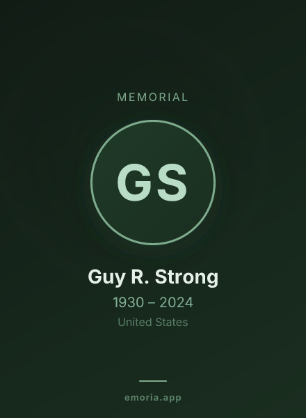 Memorial portrait of Guy R. Strong
