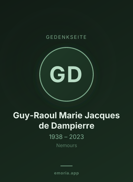 Gedenkportrait von Guy-Raoul Marie Jacques de Dampierre