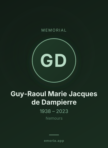 Memorial portrait of Guy-Raoul Marie Jacques de Dampierre