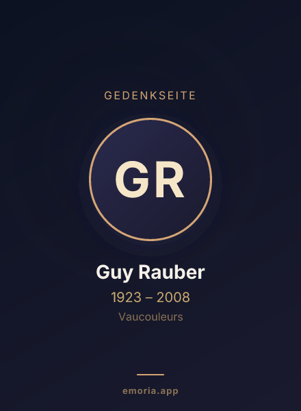 Gedenkportrait von Guy Rauber