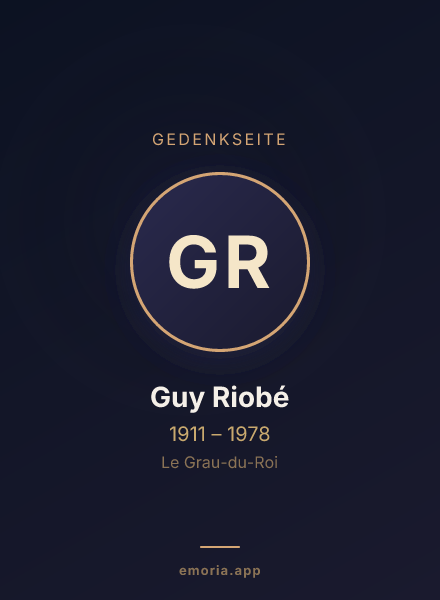 Gedenkportrait von Guy Riobé