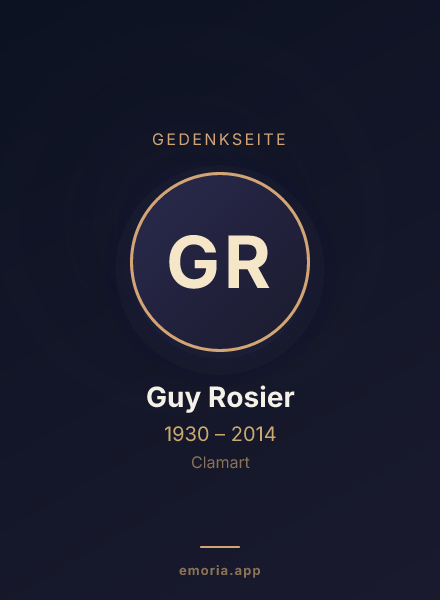 Gedenkportrait von Guy Rosier