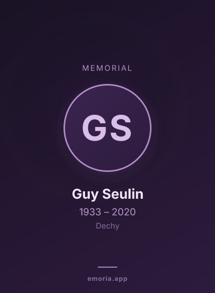 Memorial portrait of Guy Seulin