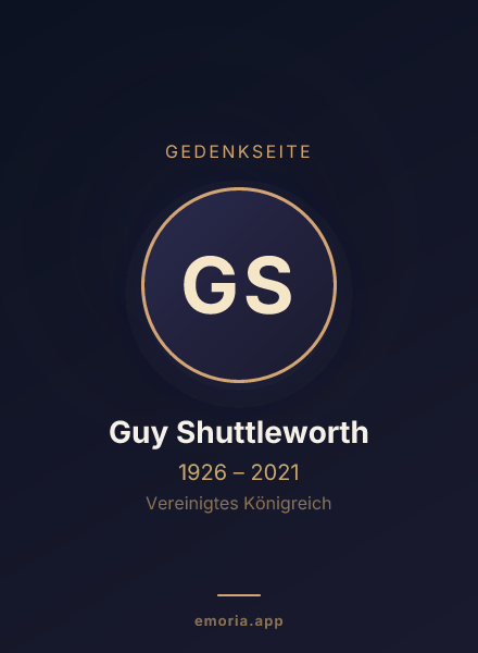 Gedenkportrait von Guy Shuttleworth