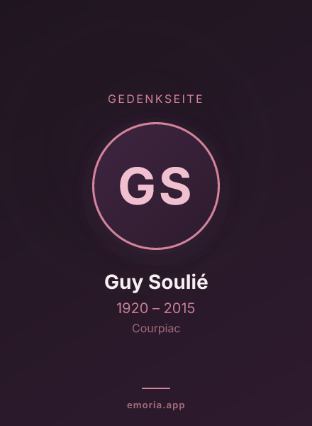 Gedenkportrait von Guy Soulié