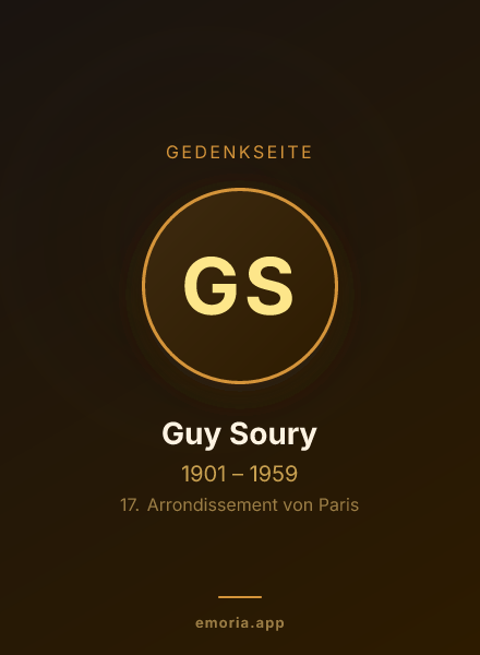 Gedenkportrait von Guy Soury