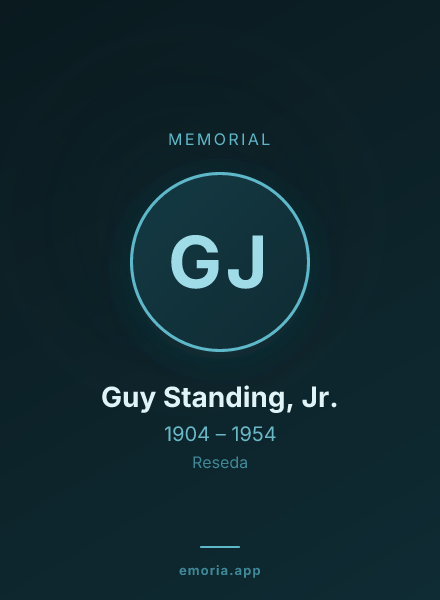 Memorial portrait of Guy Standing, Jr.