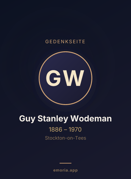 Gedenkportrait von Guy Stanley Wodeman