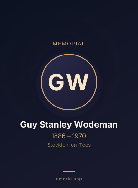Memorial portrait of Guy Stanley Wodeman