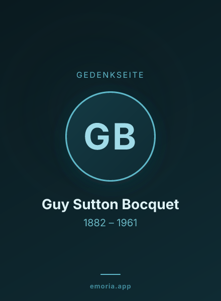 Gedenkportrait von Guy Sutton Bocquet