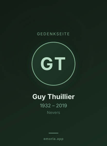 Gedenkportrait von Guy Thuillier