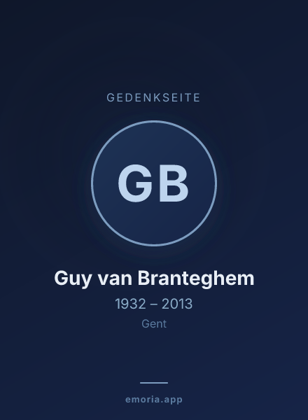 Gedenkportrait von Guy van Branteghem