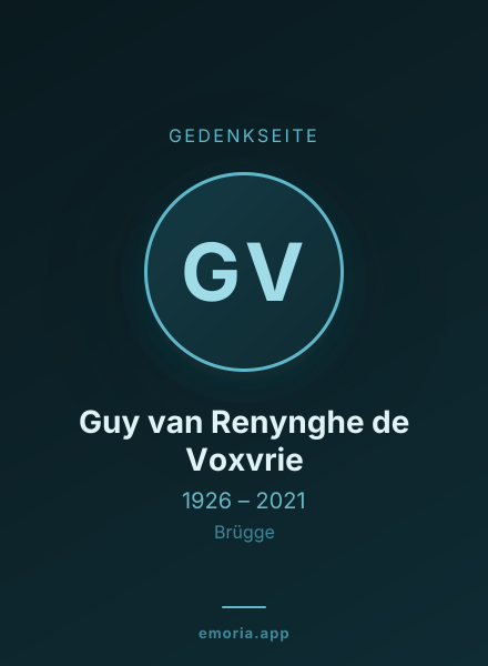 Gedenkportrait von Guy van Renynghe de Voxvrie