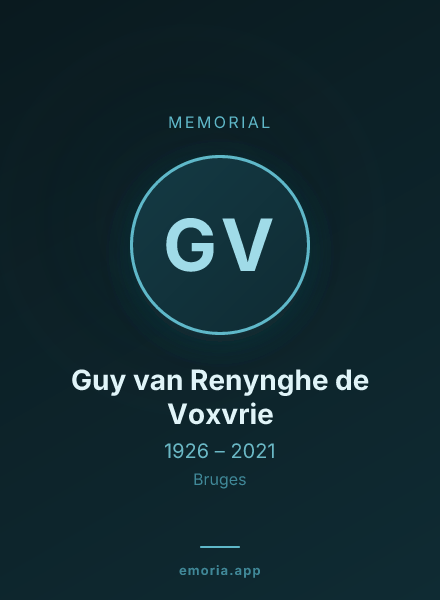 Memorial portrait of Guy van Renynghe de Voxvrie
