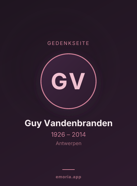 Gedenkportrait von Guy Vandenbranden