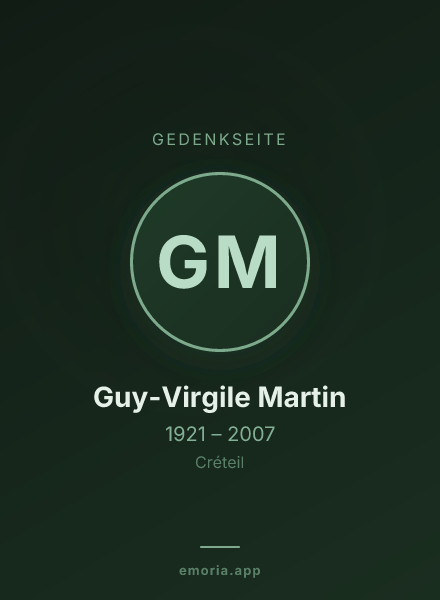 Gedenkportrait von Guy-Virgile Martin