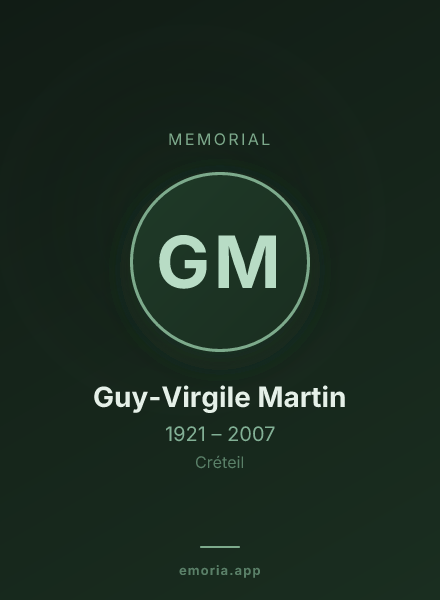 Memorial portrait of Guy-Virgile Martin
