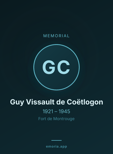 Memorial portrait of Guy Vissault de Coëtlogon