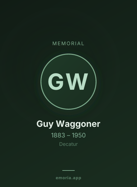 Memorial portrait of Guy Waggoner