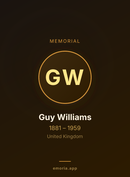 Memorial portrait of Guy Williams