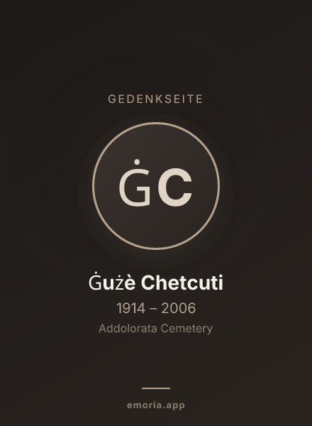 Gedenkportrait von Ġużè Chetcuti