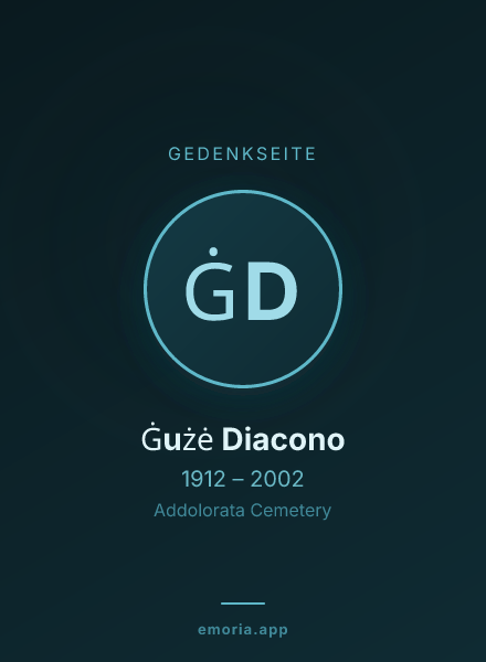 Gedenkportrait von Ġużė Diacono