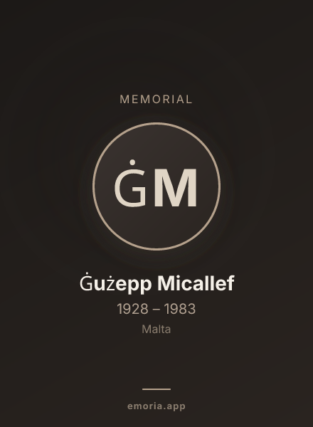 Memorial portrait of Ġużepp Micallef