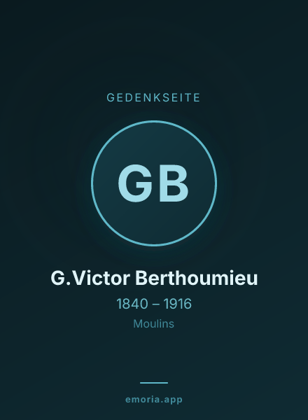 Gedenkportrait von G.Victor Berthoumieu