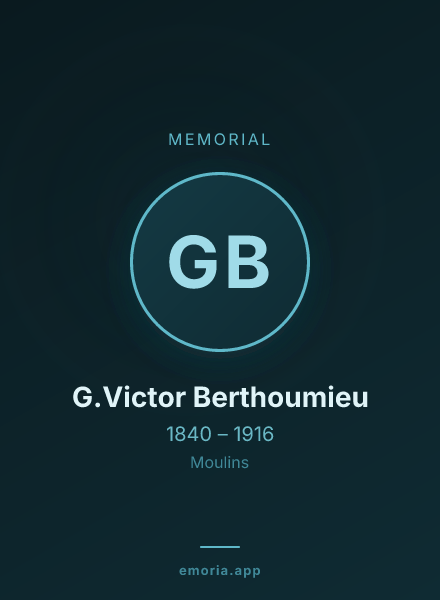 Memorial portrait of G.Victor Berthoumieu