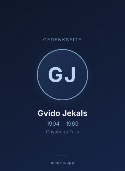 Gedenkportrait von Gvido Jekals