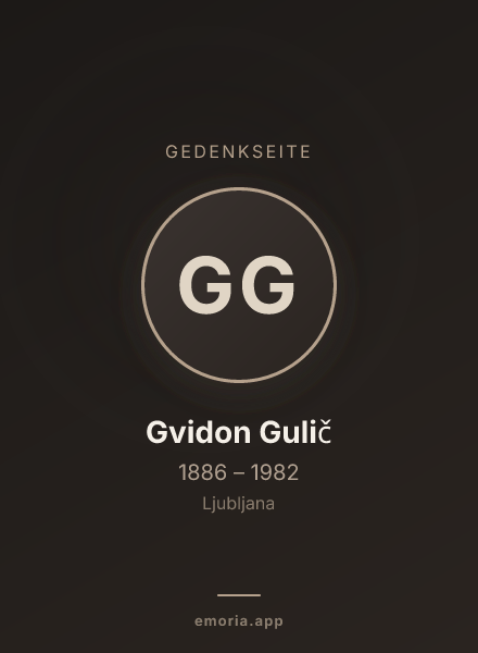 Gedenkportrait von Gvidon Gulič