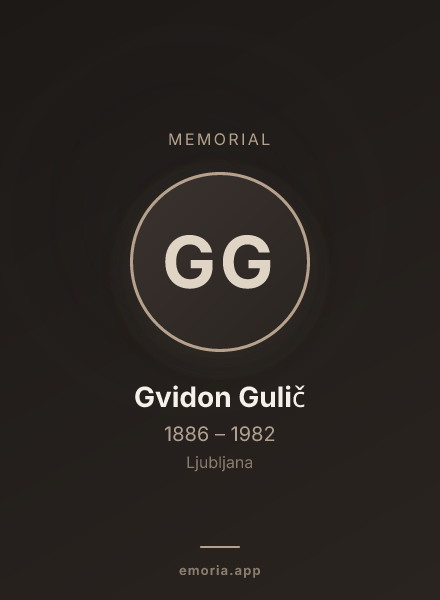 Memorial portrait of Gvidon Gulič