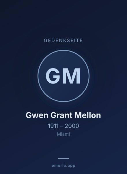Gedenkportrait von Gwen Grant Mellon