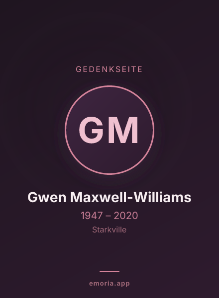Gedenkportrait von Gwen Maxwell-Williams