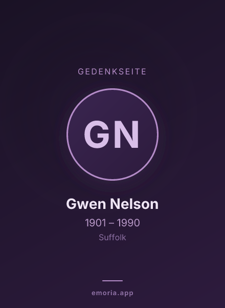 Gedenkportrait von Gwen Nelson