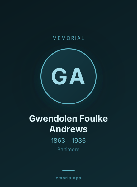 Memorial portrait of Gwendolen Foulke Andrews