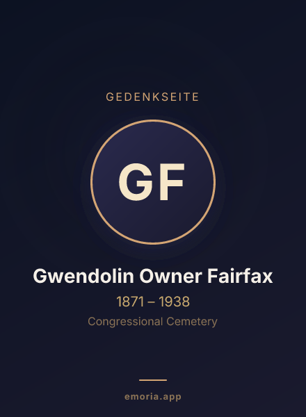 Gedenkportrait von Gwendolin Owner Fairfax