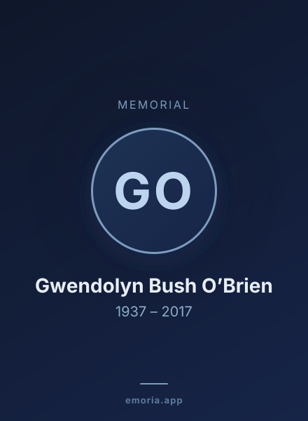 Memorial portrait of Gwendolyn Bush O’Brien