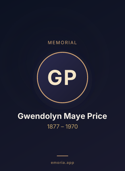 Memorial portrait of Gwendolyn Maye Price
