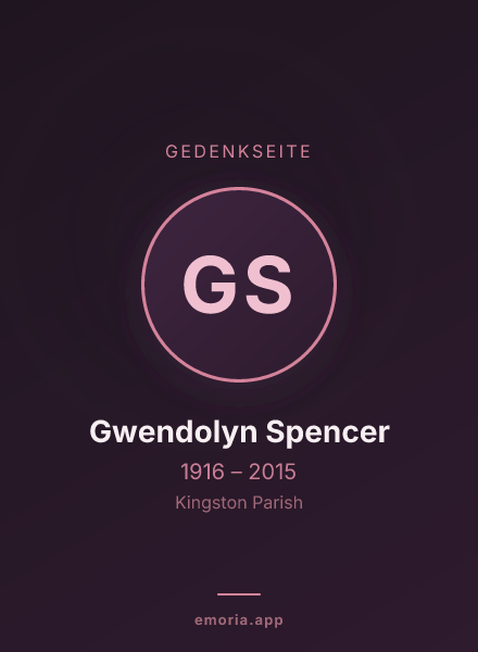 Gedenkportrait von Gwendolyn Spencer