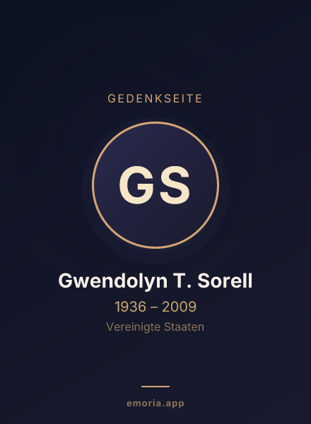 Gedenkportrait von Gwendolyn T. Sorell