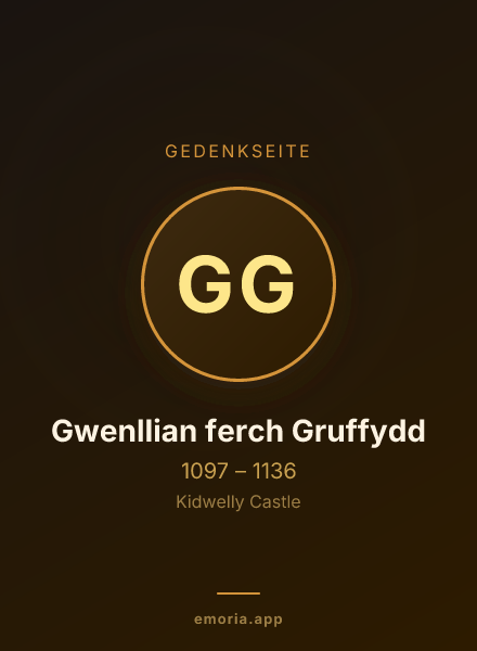 Gedenkportrait von Gwenllian ferch Gruffydd
