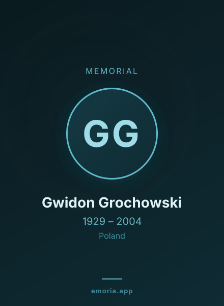 Memorial portrait of Gwidon Grochowski